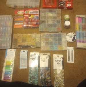 Art, Glitter, Beads, Necklace Material